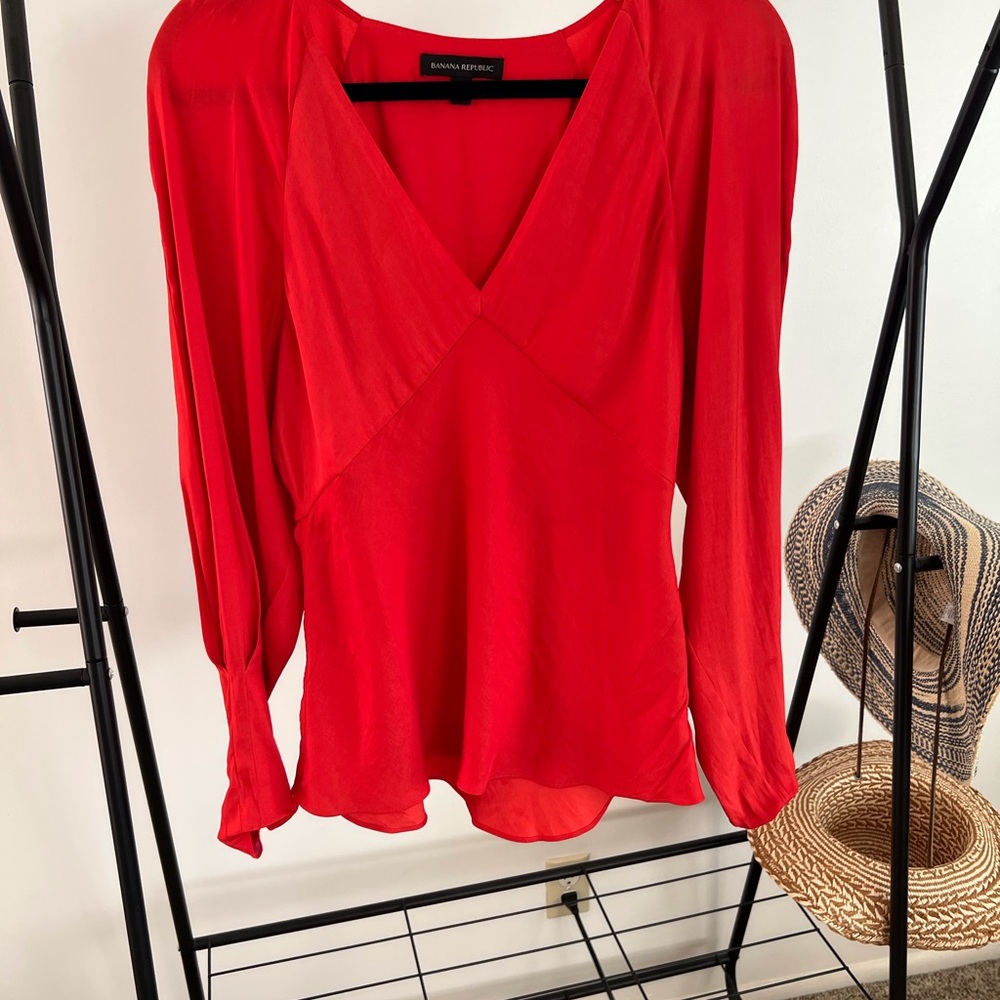Orange/Red Banana Republic Blouse